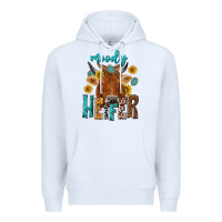 White moody cow Premium Hoodie - NancyCooperArtShop