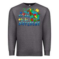 Charcoal Heather it's okay to be different elephant autism awareness Premium Sweatshirt - BarkalooDesign