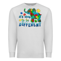 Dove Grey it's okay to be different elephant autism awareness Premium Sweatshirt - BarkalooDesign
