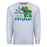 Heather Grey it's okay to be different elephant autism awareness Premium Sweatshirt - BarkalooDesign