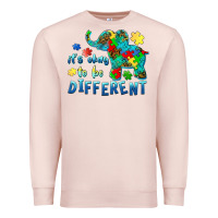 Pale Pink it's okay to be different elephant autism awareness Premium Sweatshirt - BarkalooDesign