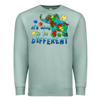 Seafoam it's okay to be different elephant autism awareness Premium Sweatshirt - BarkalooDesign