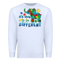 White it's okay to be different elephant autism awareness Premium Sweatshirt - BarkalooDesign