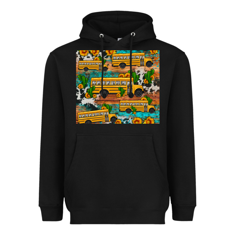 School Bus Cactus Sunflower Heavyweight Hoodie by Artiststas | Teevron