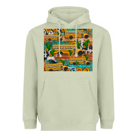 Matcha school bus cactus sunflower Heavyweight Hoodie - Artiststas