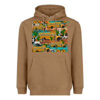 Toasted Coconut school bus cactus sunflower Heavyweight Hoodie - Artiststas