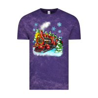 Cloud Purple christmas polar express Vintage Tee - Zillion Design Studio