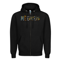 Black blessed meemaw Zipper Hoodie - CowhideDigitalArt