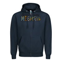 Navy blessed meemaw Zipper Hoodie - CowhideDigitalArt