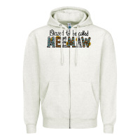 Oatmeal Heather blessed meemaw Zipper Hoodie - CowhideDigitalArt