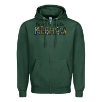 Sports Green blessed meemaw Zipper Hoodie - CowhideDigitalArt