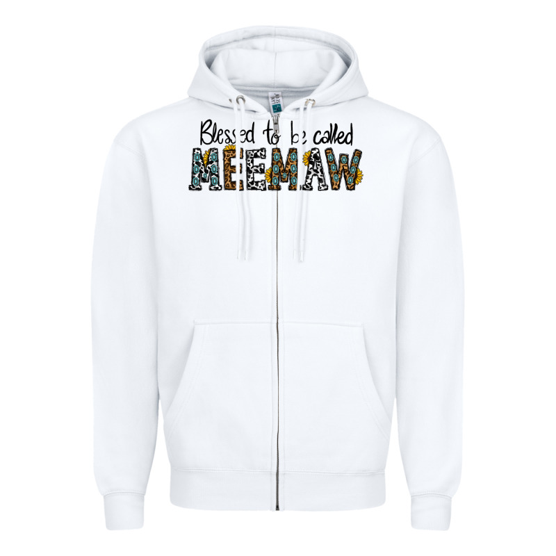 Blessed Meemaw Zipper Hoodie by CowhideDigitalArt | Teevron