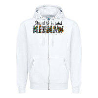 White blessed meemaw Zipper Hoodie - CowhideDigitalArt