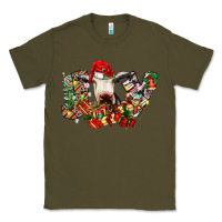 Army Green christmas joy cow Classic Tee - CowhideDigitalArt