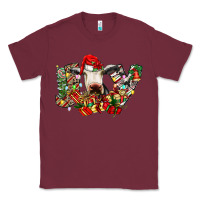 Burgundy christmas joy cow Classic Tee - CowhideDigitalArt