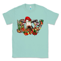 Seafoam christmas joy cow Classic Tee - CowhideDigitalArt