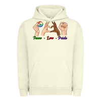 Pigment Pistachio Peace Love Pride Urban Hoodie - BundleAndBundleShop