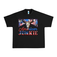 Black American junkie Urban Heavy Tee - Zillion Design Studio