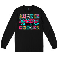 Black auntie like a mom only cooler Long Sleeve Tee - Zillion Design Studio