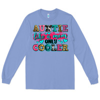 Colony Blue auntie like a mom only cooler Long Sleeve Tee - Zillion Design Studio
