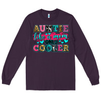 Plum auntie like a mom only cooler Long Sleeve Tee - Zillion Design Studio