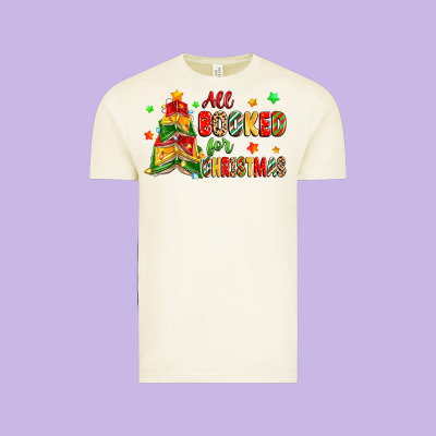 All Booked For Christmas Vintage Tee Designed By Zillion Design Studio