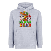 Heather Grey mexican day of the dead Heavyweight Hoodie - AdoDesignShop