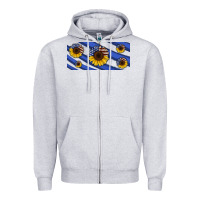 Heather Grey american flag sunflowers 16oz libbey cup Zipper Hoodie - HRA Design Shop