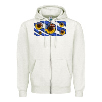 Oatmeal Heather american flag sunflowers 16oz libbey cup Zipper Hoodie - HRA Design Shop
