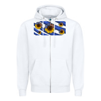 White american flag sunflowers 16oz libbey cup Zipper Hoodie - HRA Design Shop