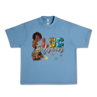 Pebble Blue afro woman loc queen Urban Heavy Tee - texasbilliewilder