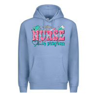 Colony Blue nurse in progress Premium Hoodie - NancyCooperArtShop