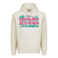Oatmeal Heather nurse in progress Premium Hoodie - NancyCooperArtShop