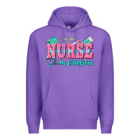Purple nurse in progress Premium Hoodie - NancyCooperArtShop