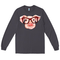 Smoke pig with red glasses Long Sleeve Tee - RanaPortraitStore