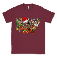 Burgundy christmas joy highland cow Classic Tee - CowhideDigitalArt