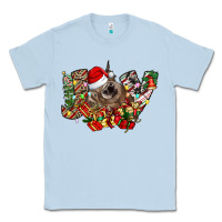 Dusty Blue christmas joy highland cow Classic Tee - CowhideDigitalArt
