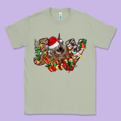 Christmas Joy Highland Cow Classic Tee Designed By Cowhidedigitalart