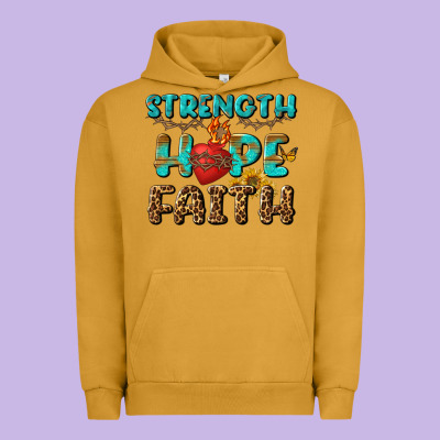 Strength Hope Faith Urban Hoodie Designed By Bundleandbundleshop
