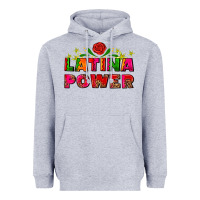 Heather Grey latina power Heavyweight Hoodie - AdoDesignShop