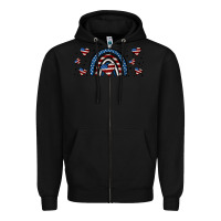 Black american flag rainbow 16oz libbey cup Zipper Hoodie - HRA Design Shop