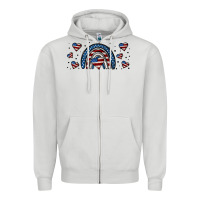 Dove Grey american flag rainbow 16oz libbey cup Zipper Hoodie - HRA Design Shop