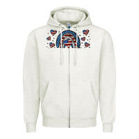Oatmeal Heather american flag rainbow 16oz libbey cup Zipper Hoodie - HRA Design Shop