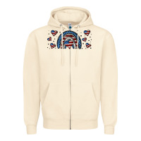 Sandshell american flag rainbow 16oz libbey cup Zipper Hoodie - HRA Design Shop