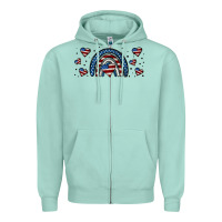 Seafoam american flag rainbow 16oz libbey cup Zipper Hoodie - HRA Design Shop