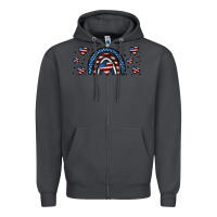 Smoke american flag rainbow 16oz libbey cup Zipper Hoodie - HRA Design Shop