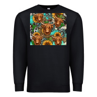 Black long haired shaggy cow western Premium Sweatshirt - Jasminsmagicworld