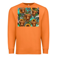 Carrot long haired shaggy cow western Premium Sweatshirt - Jasminsmagicworld