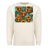 Sandshell long haired shaggy cow western Premium Sweatshirt - Jasminsmagicworld