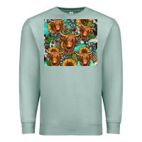 Seafoam long haired shaggy cow western Premium Sweatshirt - Jasminsmagicworld
